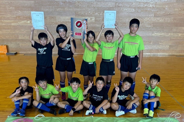 ◎優勝：高島グリーンボンバーズ（緑）、◎準優勝：古都グレープマジックス（黒）